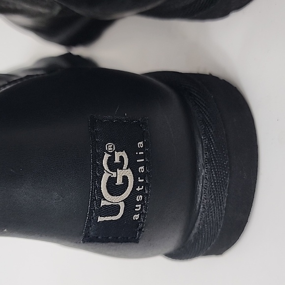 UGG Rosalie canvas & leather Black and Gray boots size 9 - Picture 5 of 12